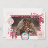 Photo Groovy Nutcracker Retro Pastel Christmas シーズンカード (正面)