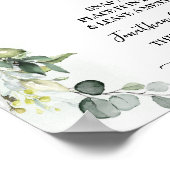 Photo Guest Book Wedding Bridal Greenery Matcha ポスター (角)