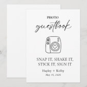 Photo Guestbook Table Top Sign/Card for Framing (正面/裏面)