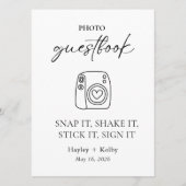 Photo Guestbook Table Top Sign/Card for Framing (正面)