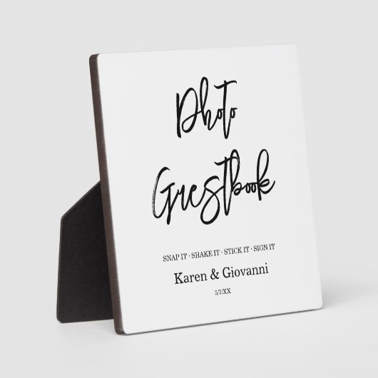 Photo Guestbook wedding sign Tabletop Plaque  フォトプラーク (正面)