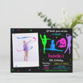 Photo Gymnastics birthday invitation Tumble play 招待状 (スタンド正面)