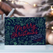 Photo Hand Drawn Merry Christmas Card シーズンカード