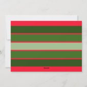 Photo - Happiest Holidays Modern Script - ストライプ シーズンカード (裏面)