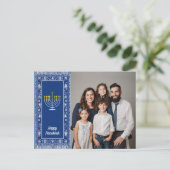 Photo🕎 Happy Hanukkah,(ユダヤ教)メノラー,カスタマイズ ポストカード (スタンド正面)