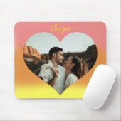 Photo Heart Romantic Sunrise マウスパッド (マウス)