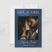Photo & Heart Save the Date on Blue セーブザデート (正面)