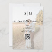Photo Heart Script QR Code Wedding セーブザデート (正面)