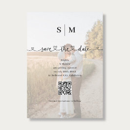 Photo Heart Script QR Code Wedding セーブザデート