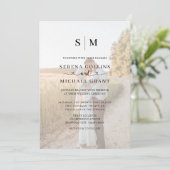 Photo Heart Script QR Code Wedding 招待状 (スタンド正面)