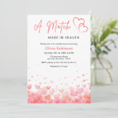 Photo Hearts A Match Made in Heaven Bridal Shower  招待状 (スタンド正面)