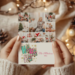 Photo Ho Ho Christmasお洒落 Family シーズンカード