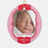 PHOTO HOLIDAYオーナメントかわいい明るいラペールピンク赤 セラミックオーナメント (左)