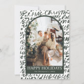 Photo Holiday Card, Modern Christmas Card 招待状 (正面)