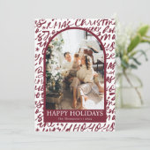 Photo Holiday Card, Modern Christmas Card 招待状 (スタンド正面)