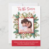 Photo, Holiday Cookies and Greenery Tis the Season シーズンカード (正面)