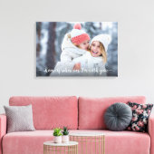 Photo Home Is Where I Am With You引用文Keepsake キャンバスプリント (インサイチュ (リビング))