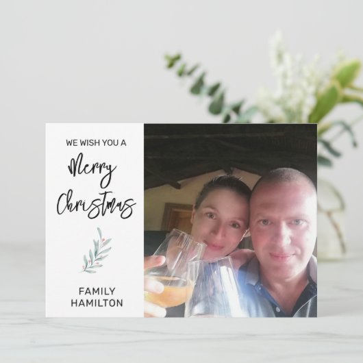 Photo Horizontal Christmas Flat シーズンカード (スタンド正面)