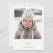 Photo Hot Air Balloon Mr. Onederful 1st Birthday 招待状 (裏面)