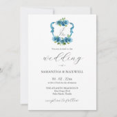 Photo Hydrangea Wedding Monogram Invitations 招待状 (正面)