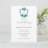Photo Hydrangea Wedding Monogram Invitations 招待状 (スタンド正面)