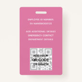 PHOTO-ID従業員VIPパスガーリーグリッター花 バッジ (裏面)