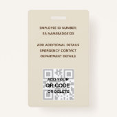 PHOTO-ID従業員VIPパス水色抽象的 バッジ (裏面)