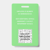 PHOTO-ID従業員VIPパス水色抽象的 バッジ (裏面)