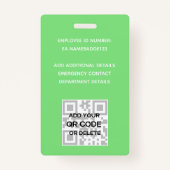 PHOTO-ID従業員VIPパス水色抽象的 バッジ (裏面)