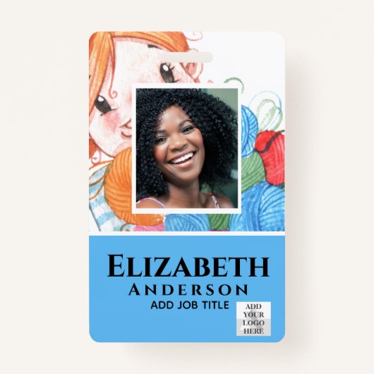 PHOTO-ID従業員VIPパス編み物ニッター バッジ (正面)