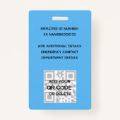 PHOTO-ID従業員VIPパス編み物ニッター バッジ (裏面)