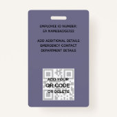 PHOTO ID – 従業員VIPパスガーリーグリッター花 バッジ (裏面)