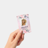 PHOTO ID – 従業員VIPパスガーリーグリッター花 バッジ (手持ち)