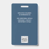 PHOTO ID – 従業員VIPパスガーリーグリッターGlam バッジ (裏面)