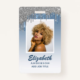 PHOTO ID – 従業員VIPパスガーリーグリッターGlam バッジ