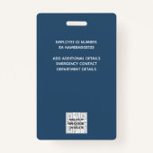 PHOTO ID – 従業員VIPパスガーリーグリッターGlam バッジ (裏面)