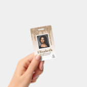 PHOTO ID – 従業員VIPパスガーリーグリッターGlam バッジ (手持ち)