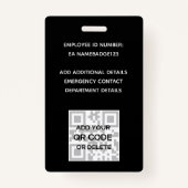 PHOTO ID – 従業員VIPパスガーリーグリッターGlam バッジ (裏面)