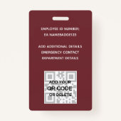 PHOTO ID – 従業員VIPパスガーリーグリッターGlam バッジ (裏面)