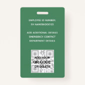 PHOTO ID – 従業員VIPパスガーリーグリッターGlam バッジ (裏面)