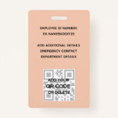 PHOTO ID – 従業員VIPパス – 花ガーリー咲 バッジ (裏面)