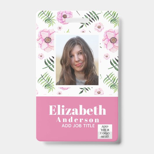 PHOTO ID – 従業員VIPパス – 花ガーリー咲 バッジ (正面)