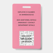 PHOTO ID – 従業員VIPパス – 花ガーリー咲 バッジ (裏面)