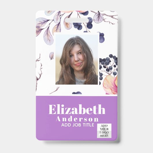 PHOTO ID – 従業員VIPパス – 花ガーリー咲 バッジ (正面)