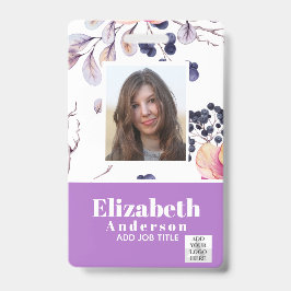 PHOTO ID – 従業員VIPパス – 花ガーリー咲 バッジ