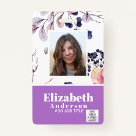 PHOTO ID – 従業員VIPパス – 花ガーリー咲 バッジ