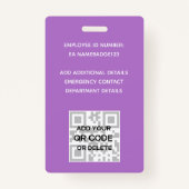 PHOTO ID – 従業員VIPパス – 花ガーリー咲 バッジ (裏面)