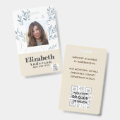 PHOTO ID – 従業員VIPパス – 花ガーリー咲 バッジ (正面＆裏面)