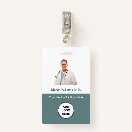 Photo ID Hospital Medicalプロフェッショナル名 バッジ (正面クリップ)
