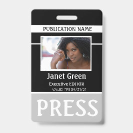 Photo ID ReporterパーソナライズされたがPass IDを押しました バッジ